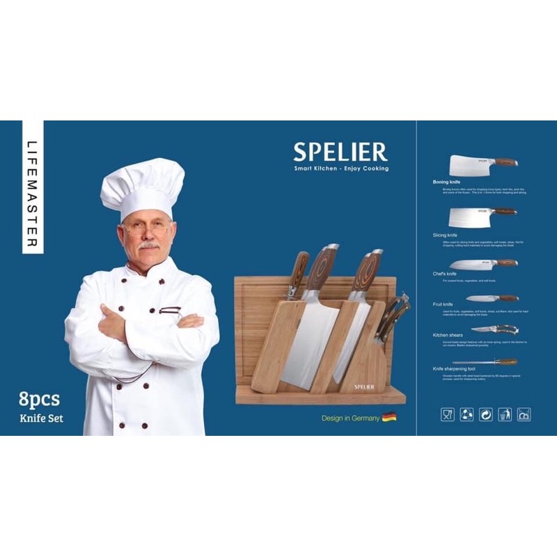 ‼️Rẻ vô địch‼️Bộ dao Spelier 8 món cực xịn