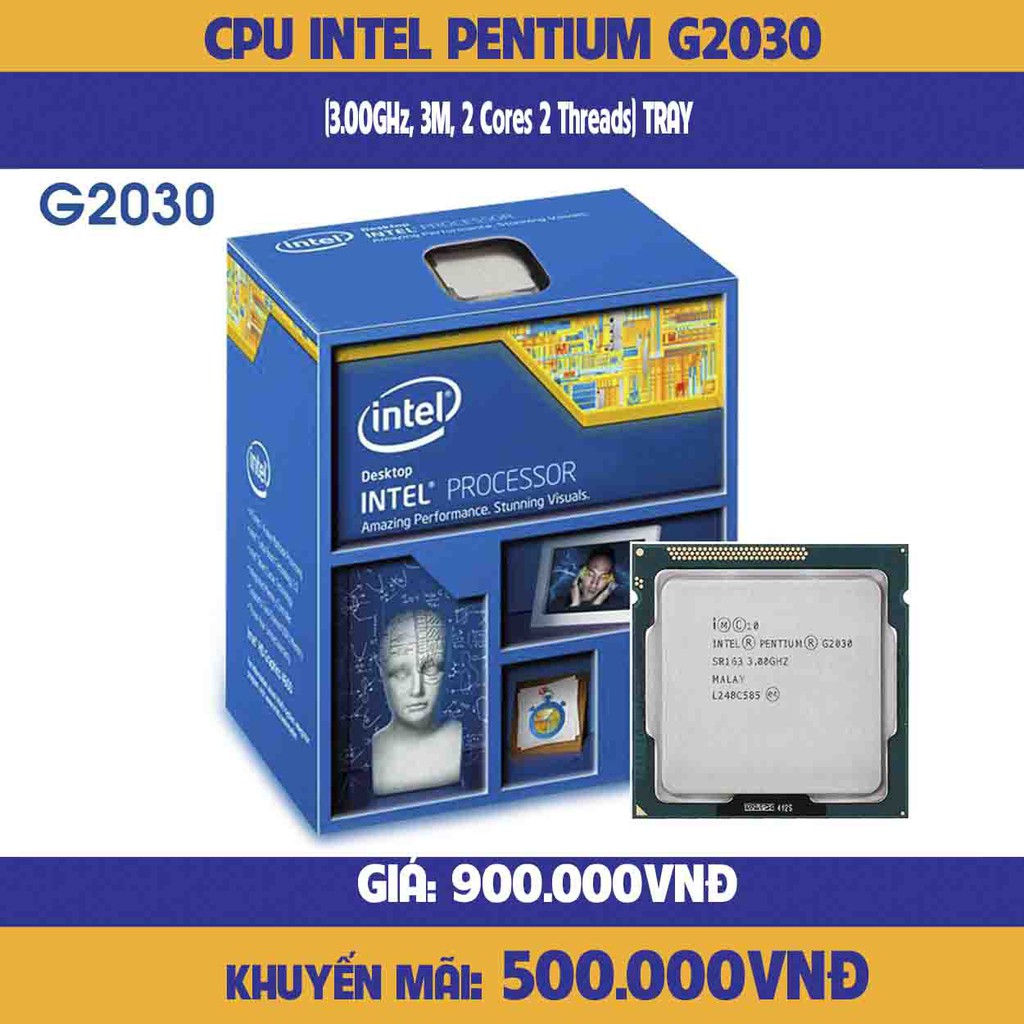 CPU Intel Pentium G2030 (3.00GHz, 3M, 2 Cores 2 Threads) TRAY