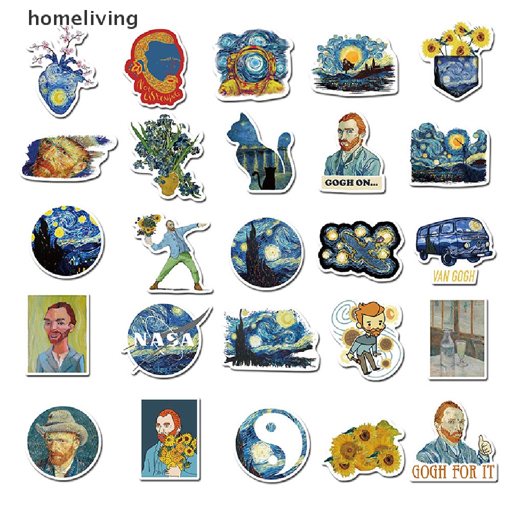 Set 40 Sticker Tranh Sơn Dầu Hoa Hướng Dương Trang Trí Nội Thất Đẹp Mắt