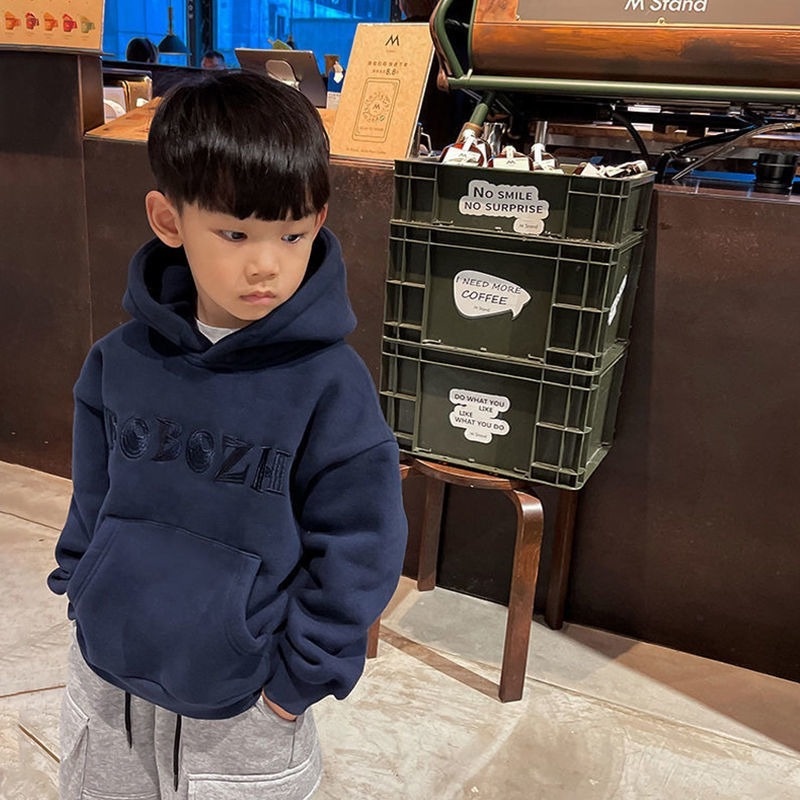 Áo Khoác Sweater Tay Dài Thêu Họa Tiết Thời Trang Thu Đông Mới Cho Bé Trai