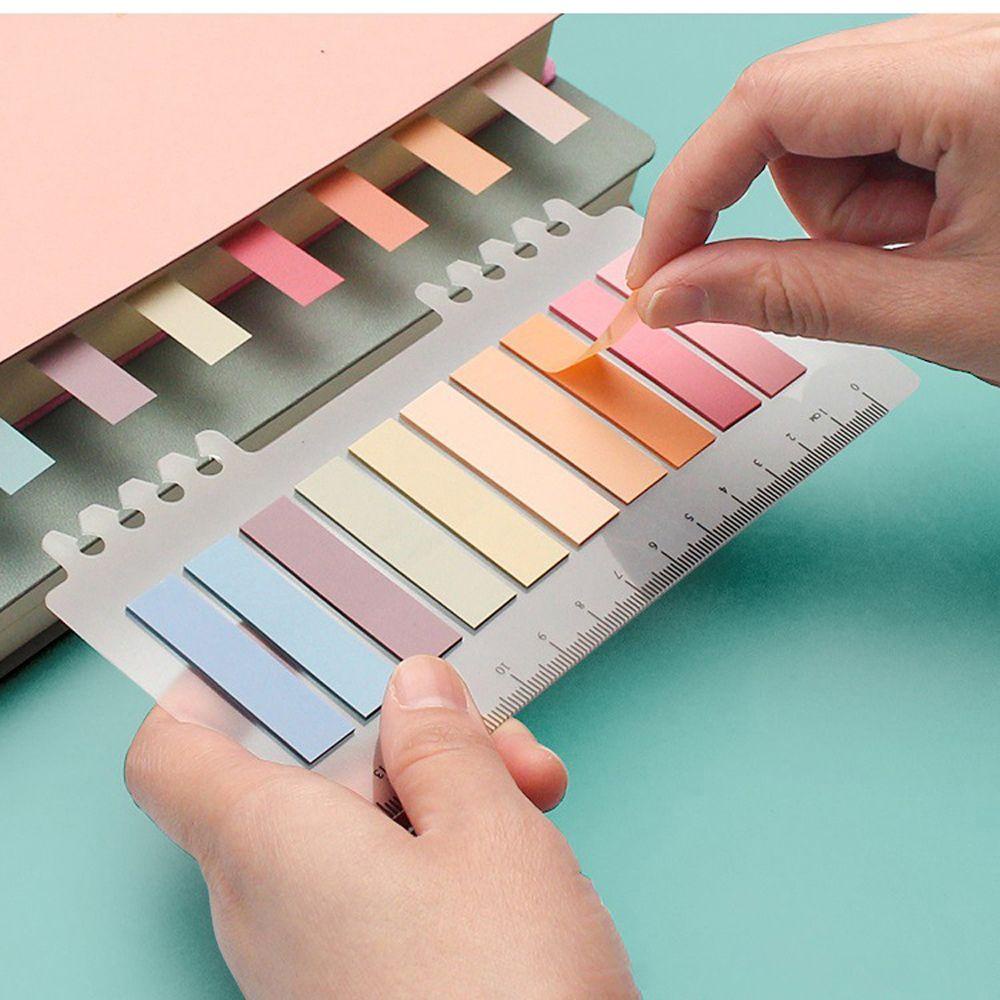 PEWANY Nhãn Dán Đánh Dấu Trang Sách Màu Trơn Nhiều Màu Sắc DIY