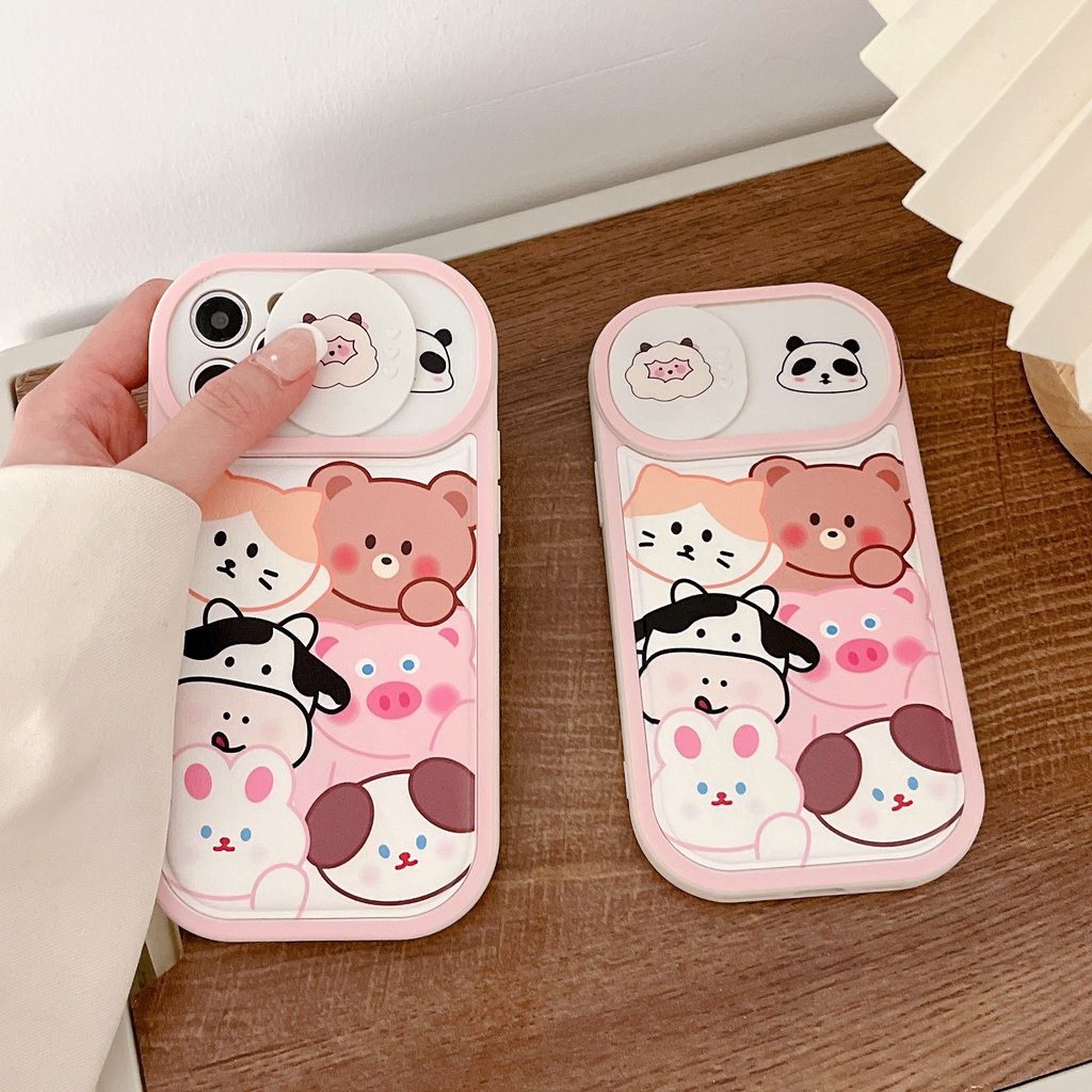 Ốp Điện Thoại Dẻo Họa Tiết Hoạt Hình Động Vật Kèm Dây Đeo Chống Rơi Cho iPhone 14 14pro max 13 12PRO max 11pro max