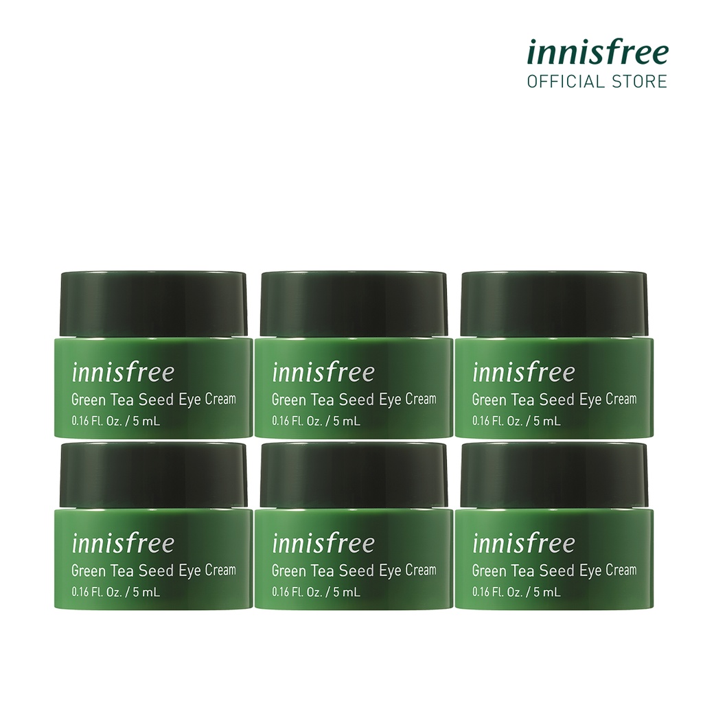 (Quà tặng) Bộ 6 kem dưỡng mắt trà xanh innisfree Green Tea Seed Eye Cream