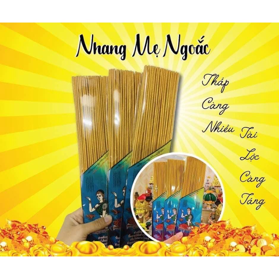 Combo 3 bó nhang thần tài - 79 cây 32 cm - nhang me ngoac kéo khách tài lộc