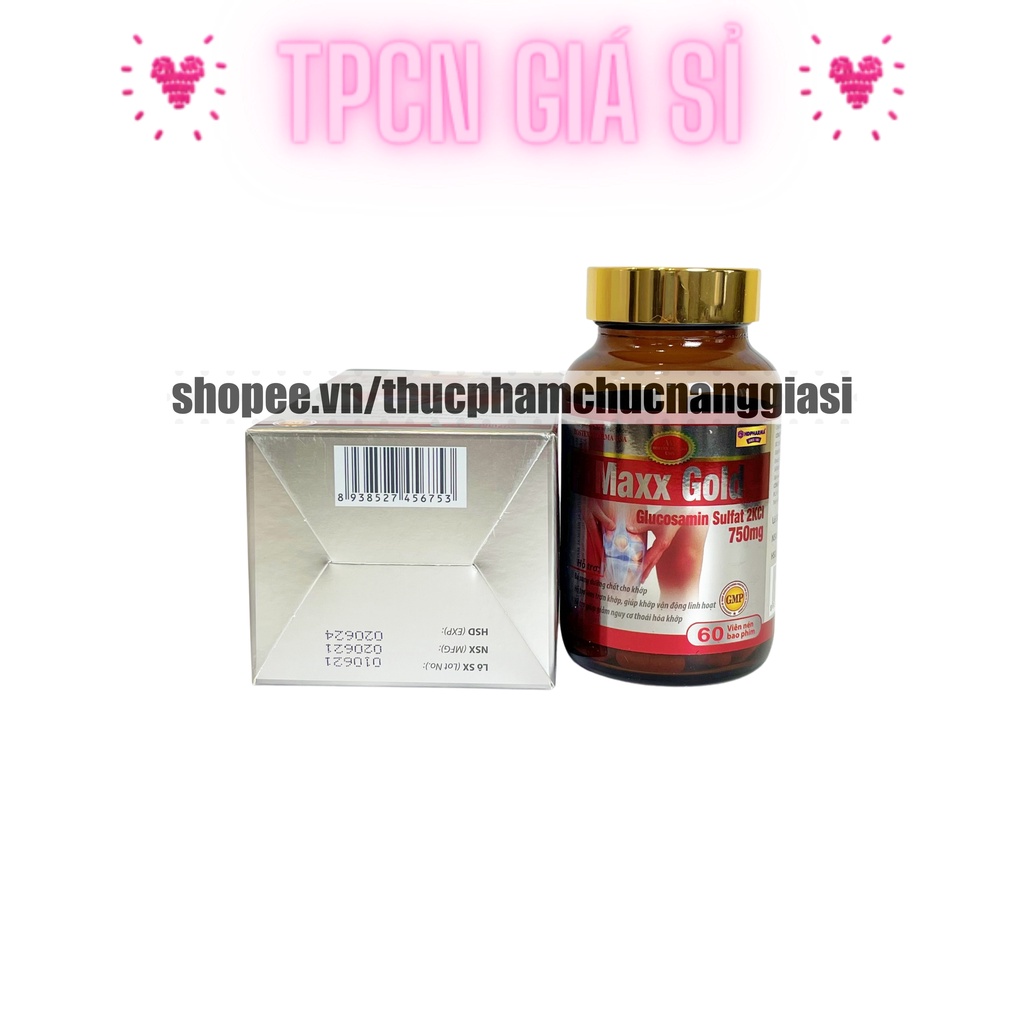 Viên uống MAXXGOLD bổ sung glucosamine, hỗ trợ xương khớp - Hộp 60 viên