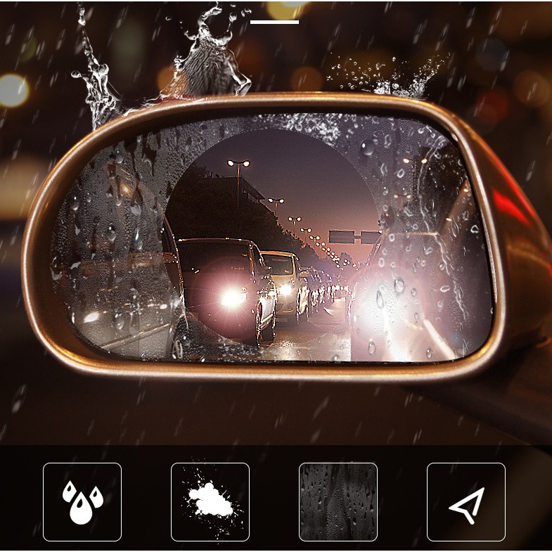 COMBO 2 MIẾNG DÁN GƯƠNG Ô TÔ CHỐNG BÁM NƯỚC