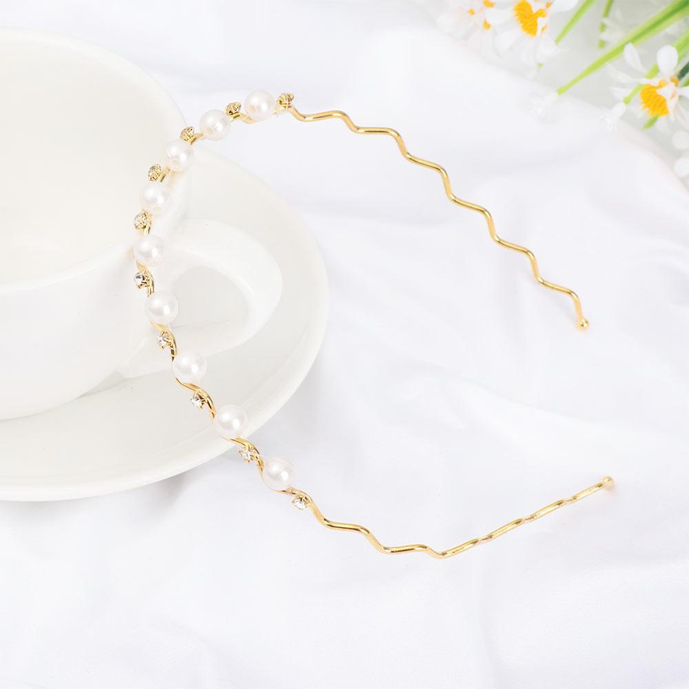 Băng Đô Cài Tóc Gợn Sóng Thời Trang Cho Cô Dâu