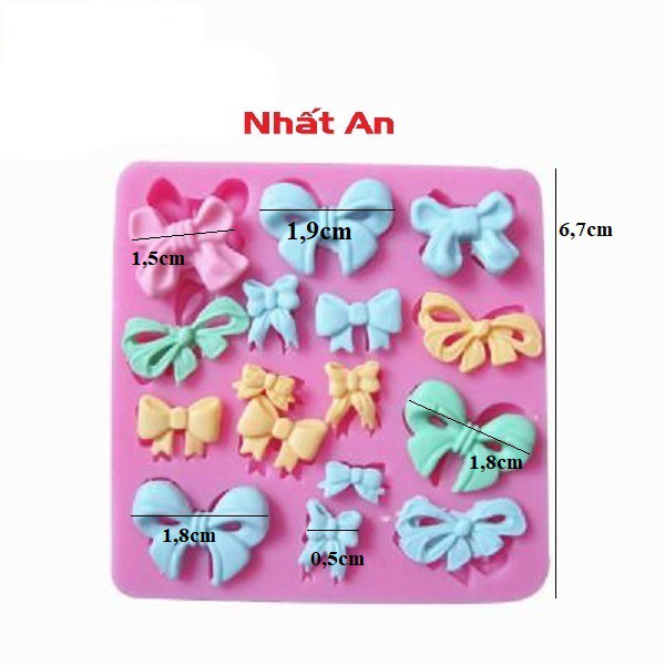 Khuôn silicone 4D hình nơ