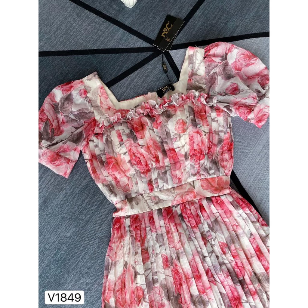 [Nhập WAMAR931 giảm ngay 15k]Đầm thiết kế  cổ vuông phối bèo nhí lên dáng  nhẹ nhàng V1849_Zin Boutique [Kèm ảnh thật] | BigBuy360 - bigbuy360.vn