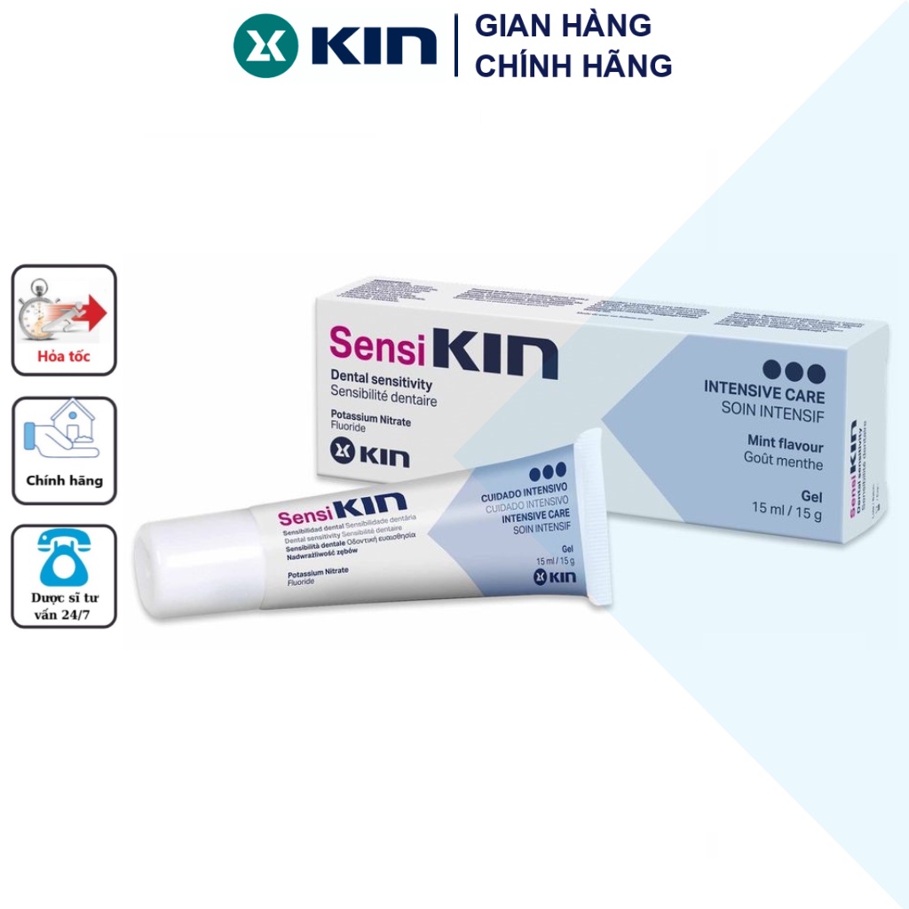 KIN | SensiKIN GEL ® 15g - Gel bôi Ê Buốt Cấp Tính Sau Tẩy Trắng & Mài Răng