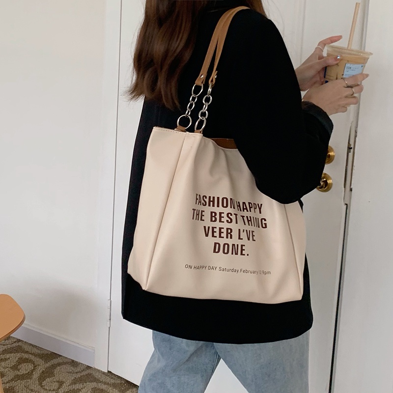 Túi đeo vai IELGY cỡ lớn in chữ thời trang cho nữ