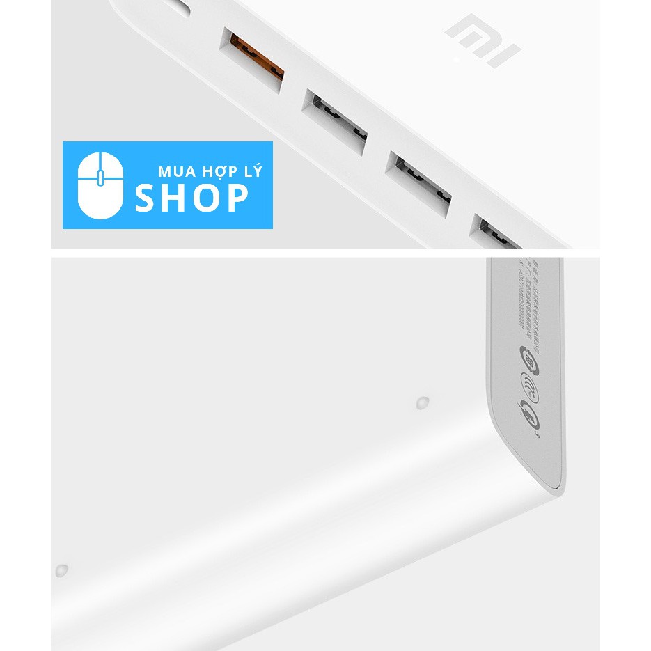 [CHÍNH HÃNG XIAOMI] Bộ Sạc Nhanh QC 3.0 XiaoMi 60W Đa cổng USB Tiện Lợi - HÀNG NHẬP KHẨU