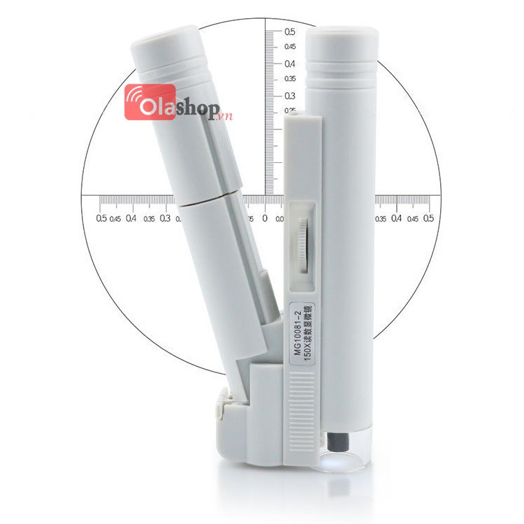 Kính lúp cầm tay độ phóng đại 100x có thước đo