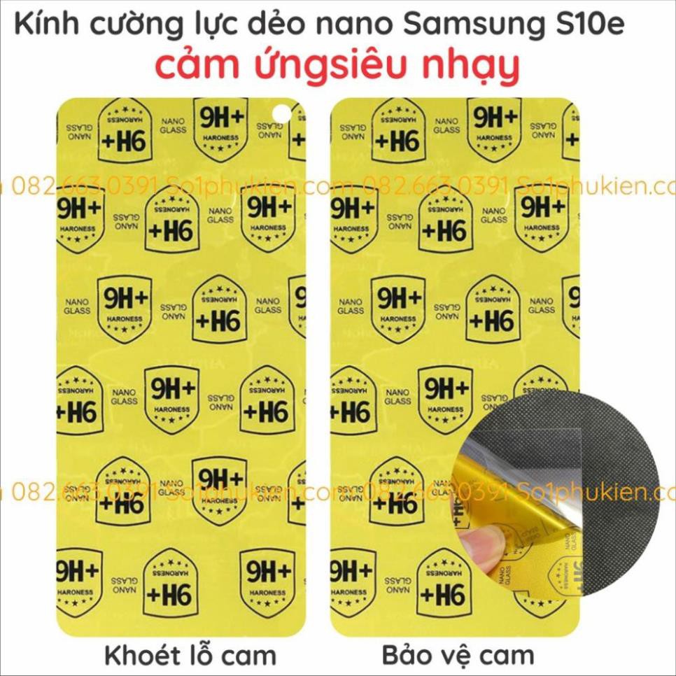 Kính cường lực dẻo nano Samsung s10e  siêu bền, cảm ứng nhạy