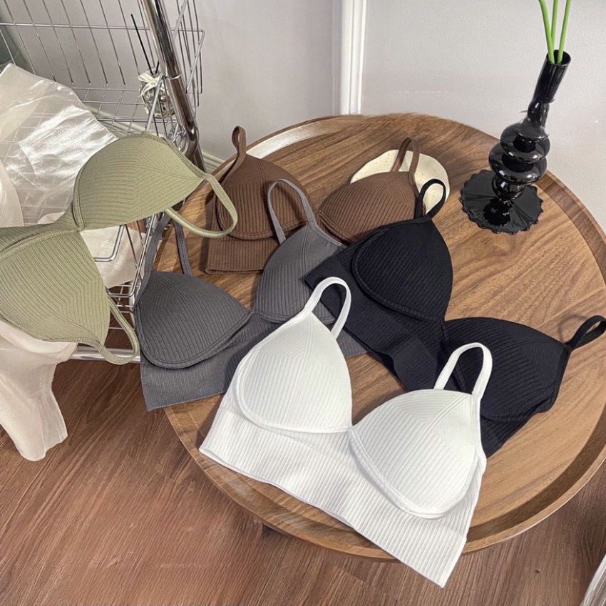 Áo bra 2 dây nâng ngực cotton có mút mỏng, áo ngực nữ không gọng co giãn mềm mịn, trẻ trung năng động Bellar_bra B614