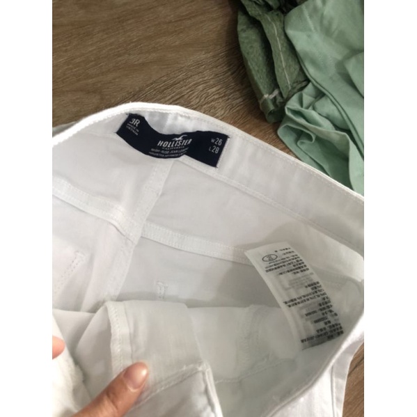 Quần jeans trắng xuất dư xịn HOLLISTER white jeans