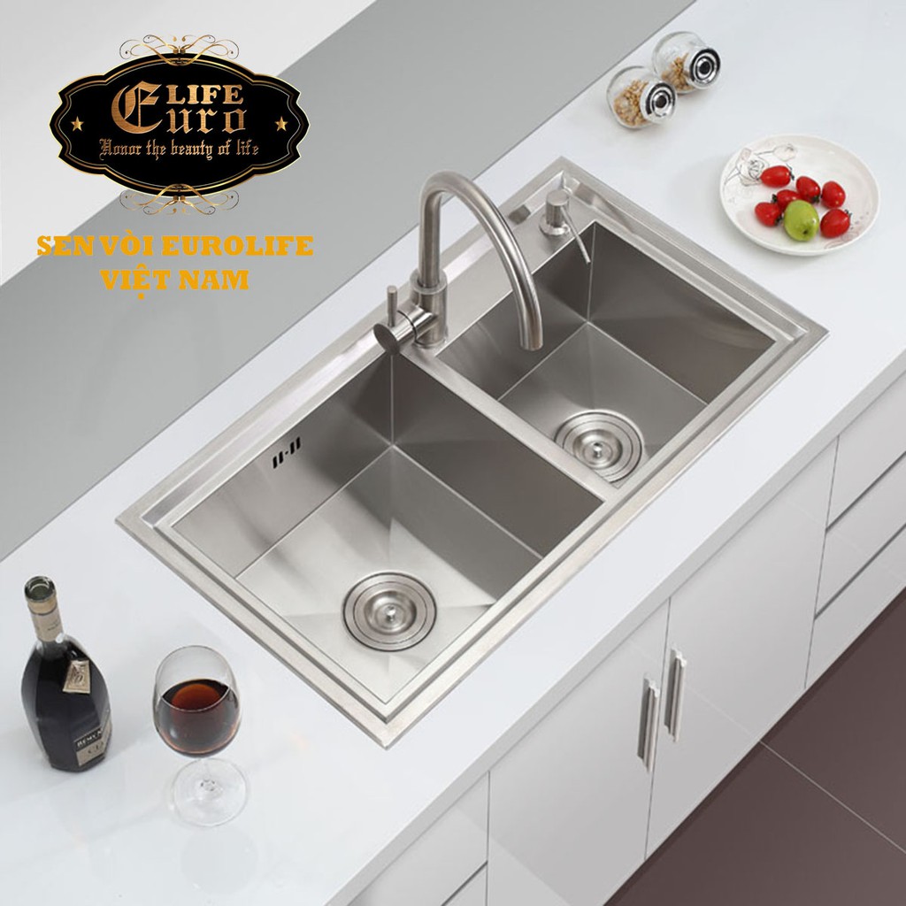 Chậu rửa chén Inox SUS 304 Eurolife EL-HM8246