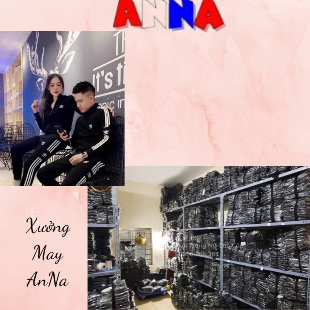 Bộ thể thao Adidas nữ sét bộ thu đông, quần bo ống chất umi dày mịn siêu đẹp  ANNA-FASHION