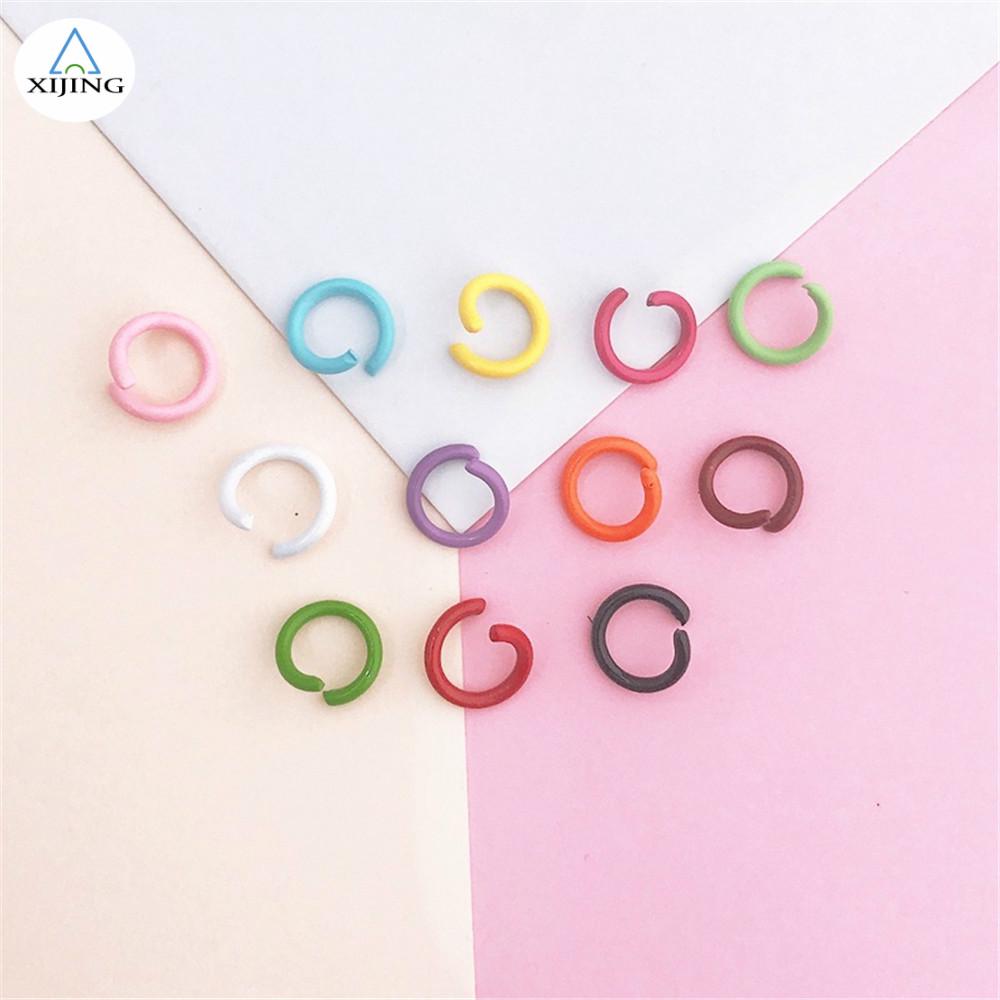 8mm 10pcs Mix Colors Paint Metal Connection Ring Accessory Keychain