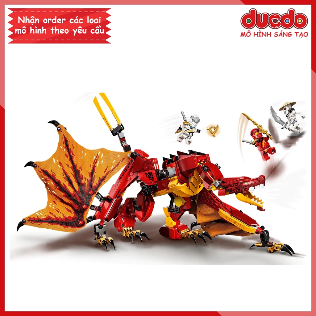 07080 TANK 60080 Lắp ghép Ninjago Rồng phun lửa KAI - Đồ chơi Xếp hình Mô hình 71753 BLA LRI