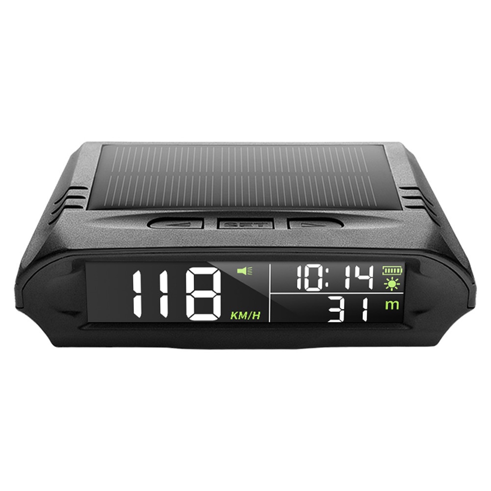 Wireless Car HUD Head Up Display Solar Panel Digital Speedometer Universal GPS