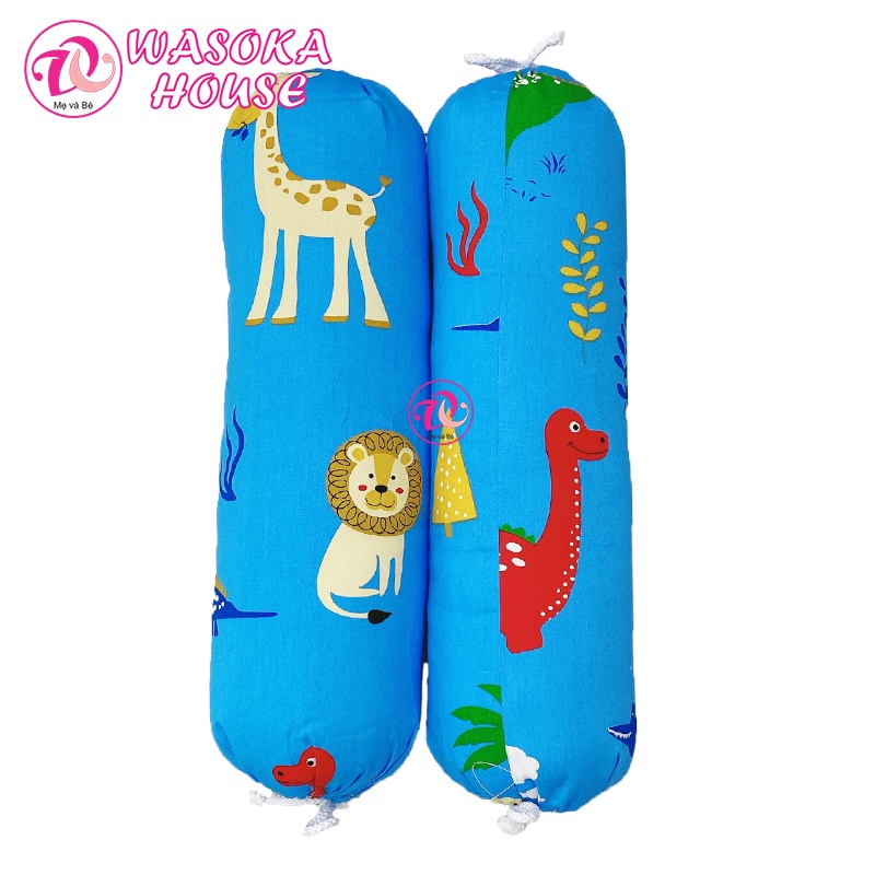 Cặp gối ôm cho bé dài 50cm, vải Thắng Lợi mềm êm mát, thấm hút mồ hôi tốt, phù hợp cho bé dưới 1 tuổi