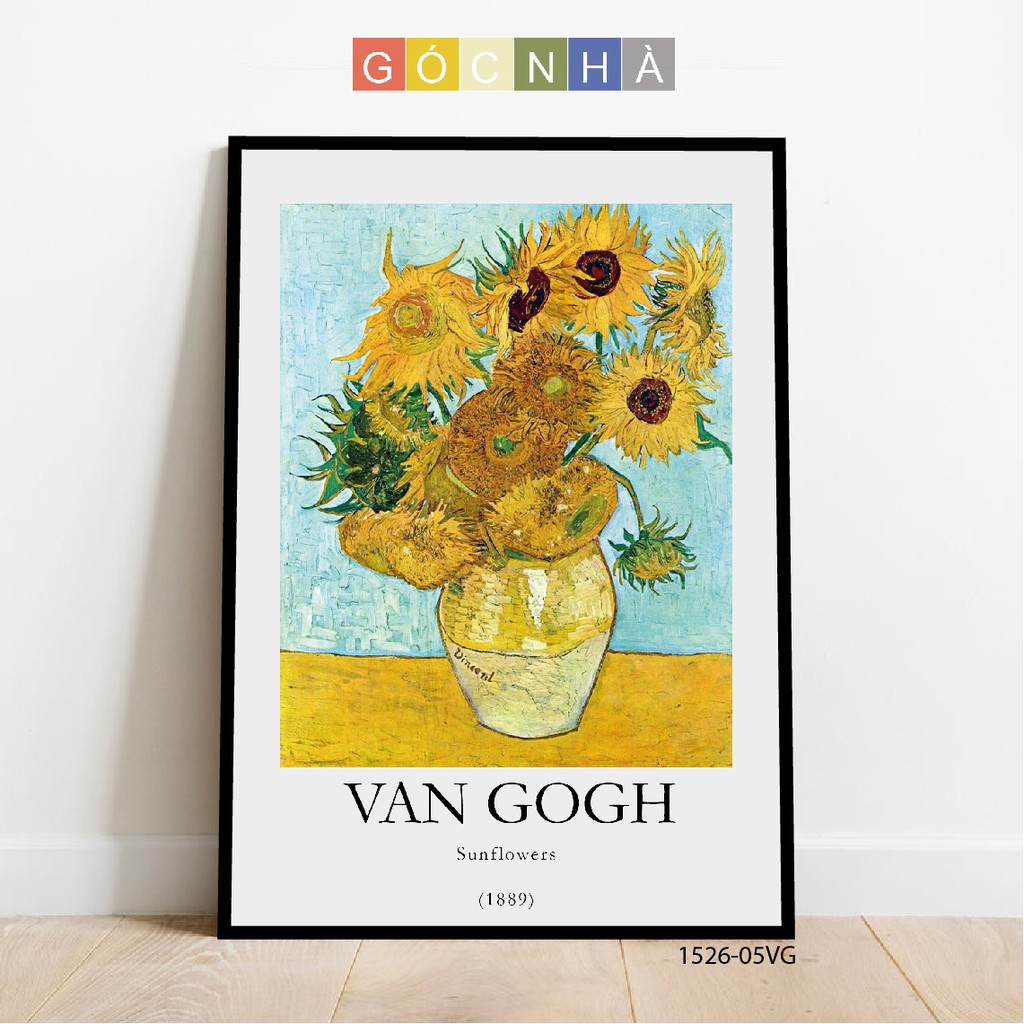 Tranh in canvas chủ đề Vincent Van Gogh - Tranh treo quán coffee, căn hộ chung cư- Tặng kèm đinh treo