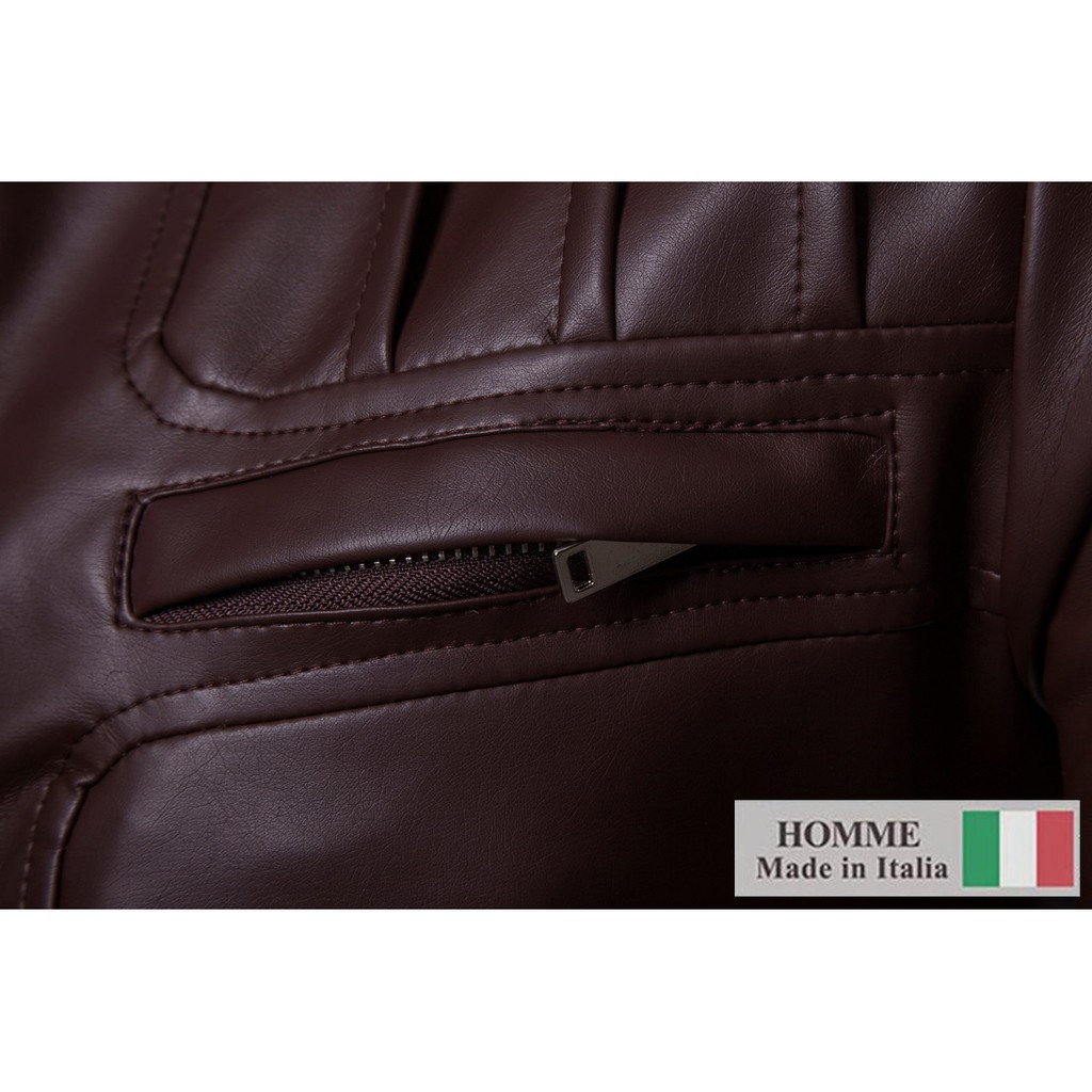 Áo khoác da Homme La Rousse - Men's Synthetic Leather Jacket