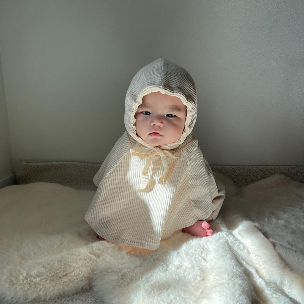 Áo Choàng cotton Có Nón Giữ Ấm Chống Gió Cho Bé 0-3 Tuổi