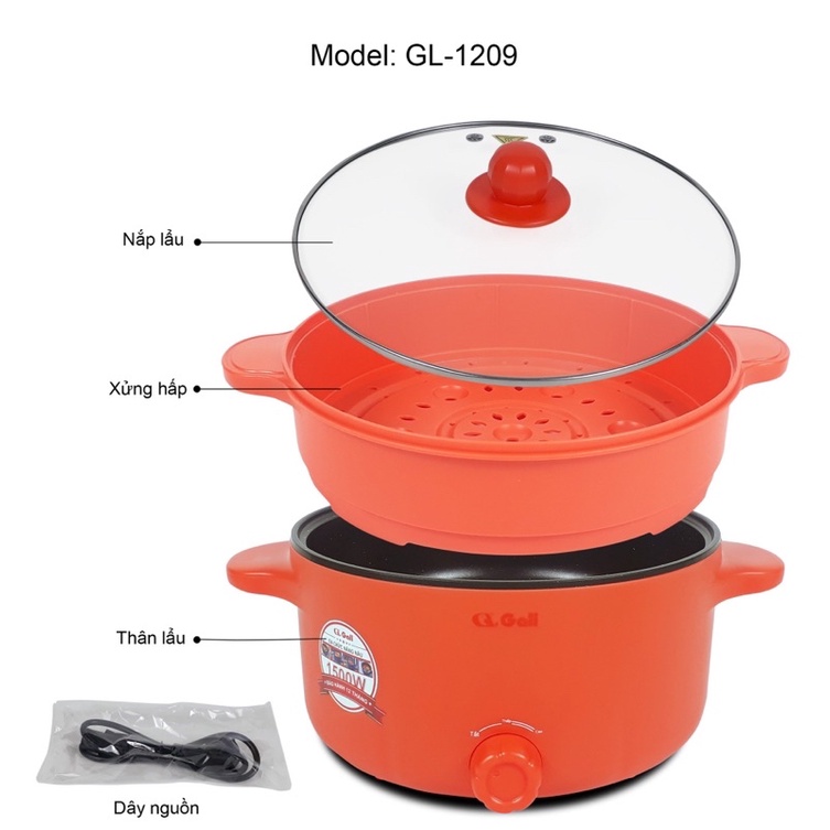 Nồi lẩu điện Gali GL-1209 (màu bất kì)