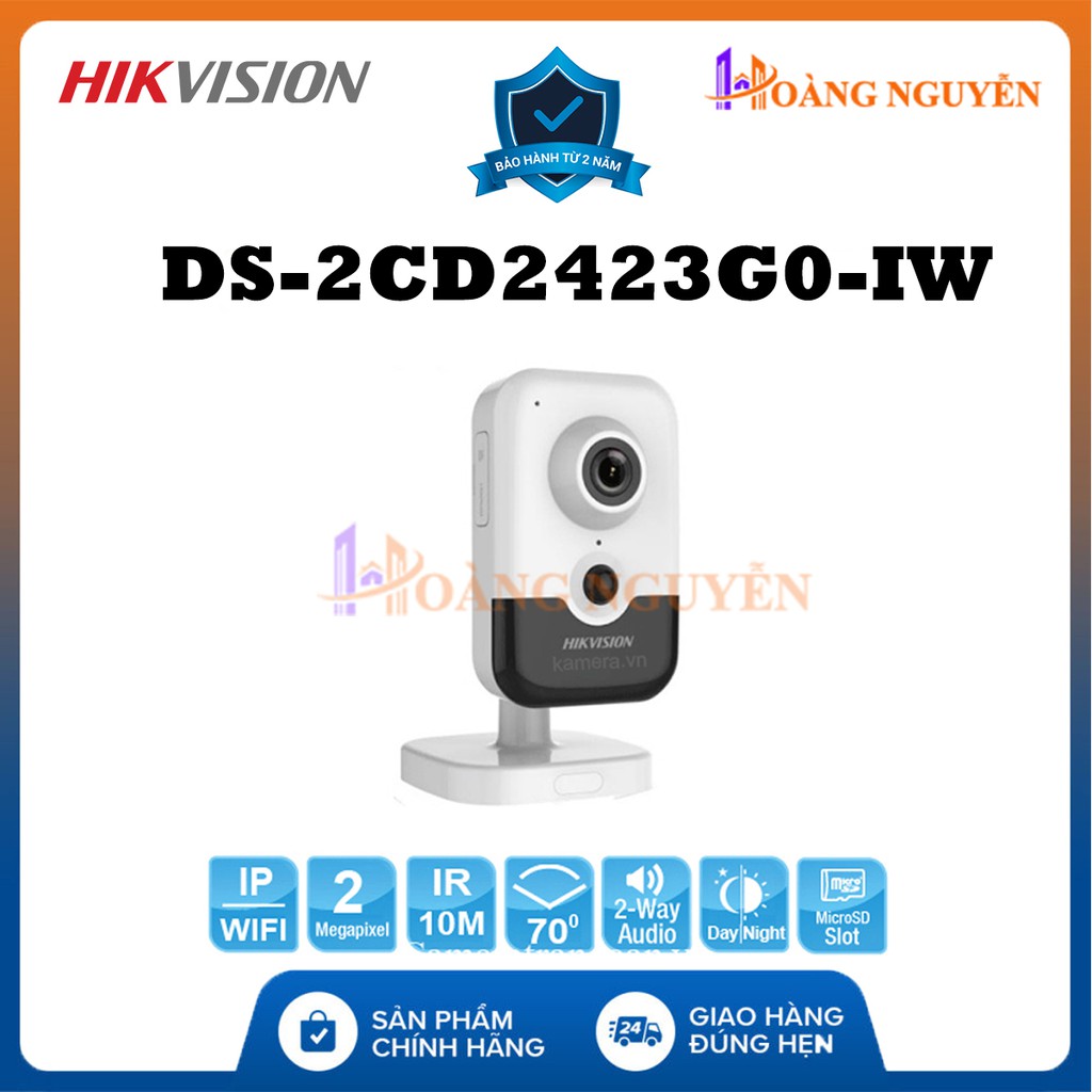 [CHÍNH HÃNG] Camera IP Cube wifi hồng ngoại 2MP HIKVISION DS-2CD2423G0-IW - Thay thế cho mã ( DS-2CD2420F-IW )