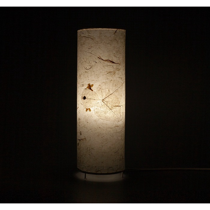 Đèn Bàn Trang Trí Nội Thất Nguyên Liệu Giấy Dó Hoa Khô Xếp Hình Cá Vàng Bồ Đề, Hàng Thiết Kế Cao Cấp Vietmake GD005