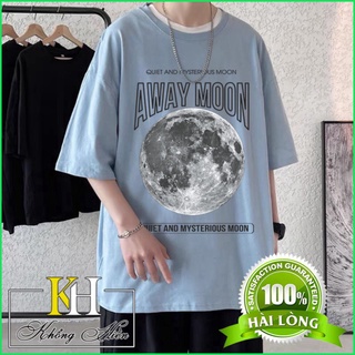 Áo thun unisex khổng hiền from rộng cổ tròn tay lỡ freesize 38-70kg trăng away