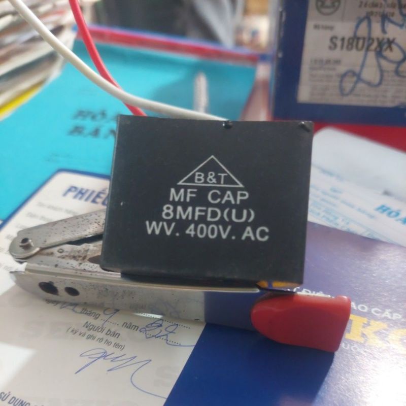 Tụ Quạt CBB61 2 Dây 400VAC Các Loại 4uF 6uF  8uF  10uf
