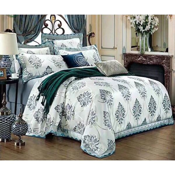 Bộ Ga Phủ Cưới Gấm Hoàng Gia Cao Cấp Singapo nhập 5 Món