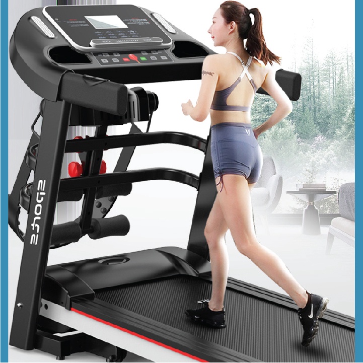 Máy chạy bộ điện đa năng tặng kèm máy đánh mỡ bụng, tạ tay, máy chạy bộ tại nhà tốc độ 14km/h - winwinx