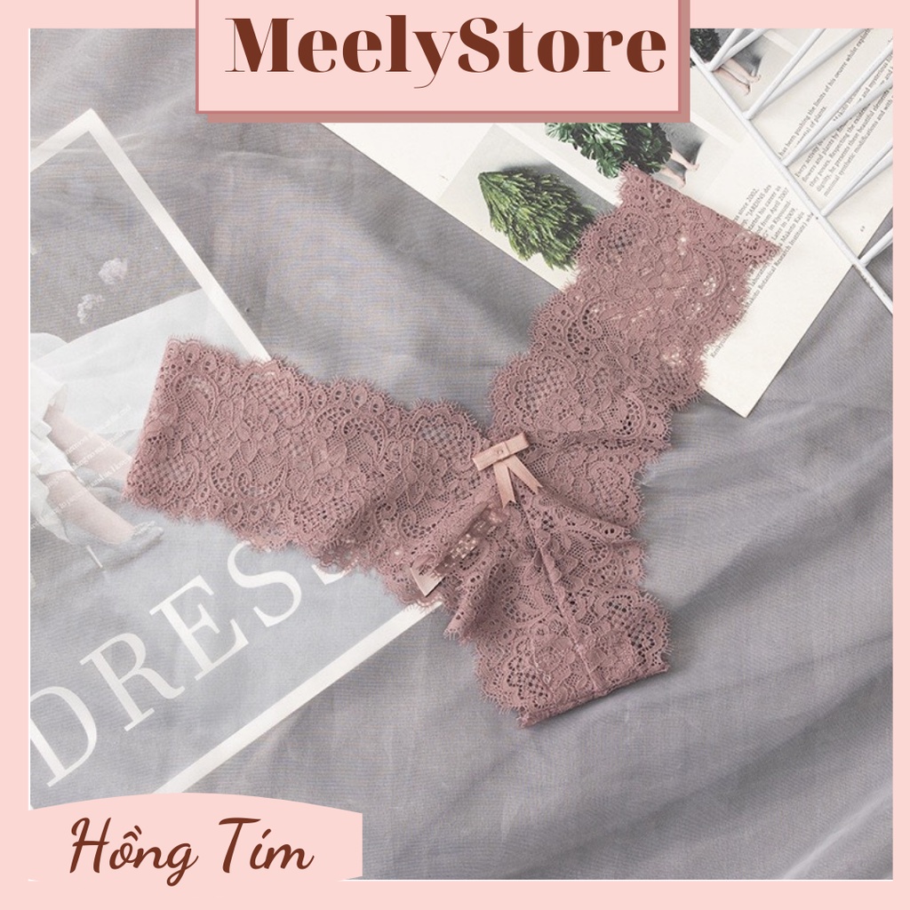 Quần Lót Lọt Khe Ren Nữ Siêu Sexy Dáng Chữ Y Màu Pastel Chất Ren Mềm Mịn Quyến Rũ Thoải Mái, Co Dãn- 8002