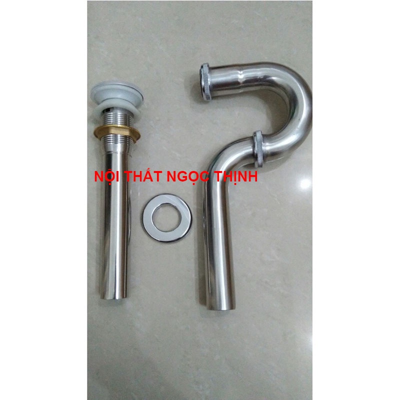 Xả lavabo xi phông inox sus304 CHỐNG HÔI gắn chậu rửa mặt loại xả Nhấn dễ dàng thoát nước