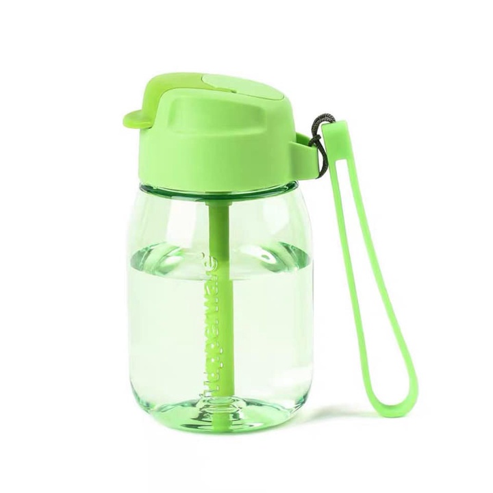 Bình nước cho bé Lohas Mini Lohas with Straw Tupperware 350ml có ống hút chịu nhiệt 110 độ C - Hàng chính hãng