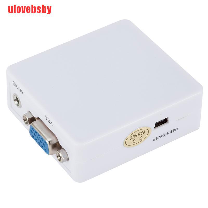 [ulovebsby]VGA To HDMI Full HD Video 1080P Converter Box Adapter For PC Laptop DVD HDTV