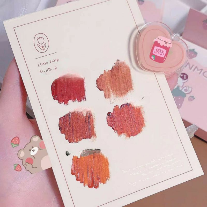 Bộ 5 Son Kem Lì Lâu Trôi Chống Dính Cốc Hình Điếu Thuốc Dễ Thương ZM0413ZOE