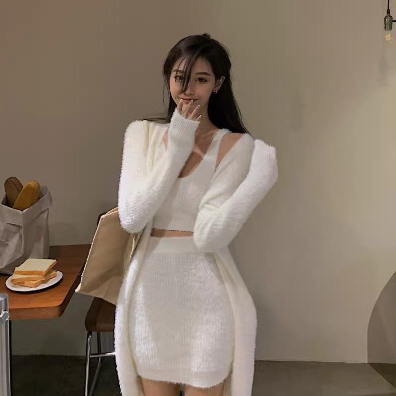 Set lông cừu trắng