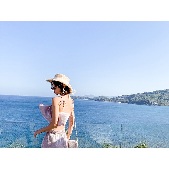 Mũ Cói Chống Nắng Đính Nơ Phong Cách Hàn Quốc Cho Nữ