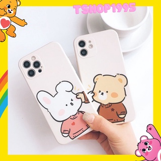 Ốp lưng IPHONE dẻo cạnh vuông 6/6plus/6s/6splus/7/7plus/8/8plus/x/xr/xs/11/12/13/pro/max/plus/promax mẫu GẤU THỎ TEDDY