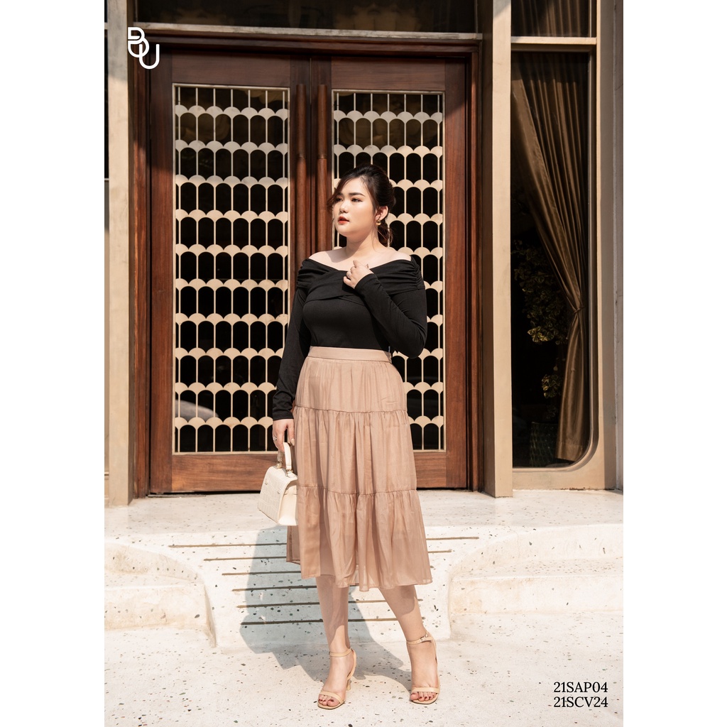 Áo len trễ vai BIGSIZE (55kg đến 95kg) - 21SAP04 - [BUStu Bigsize]