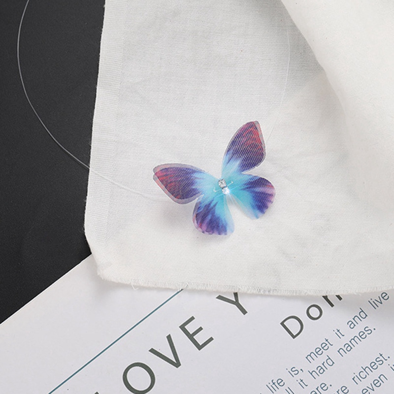 Vòng cổ choker mặt bướm trong suốt nhiều màu | BigBuy360 - bigbuy360.vn