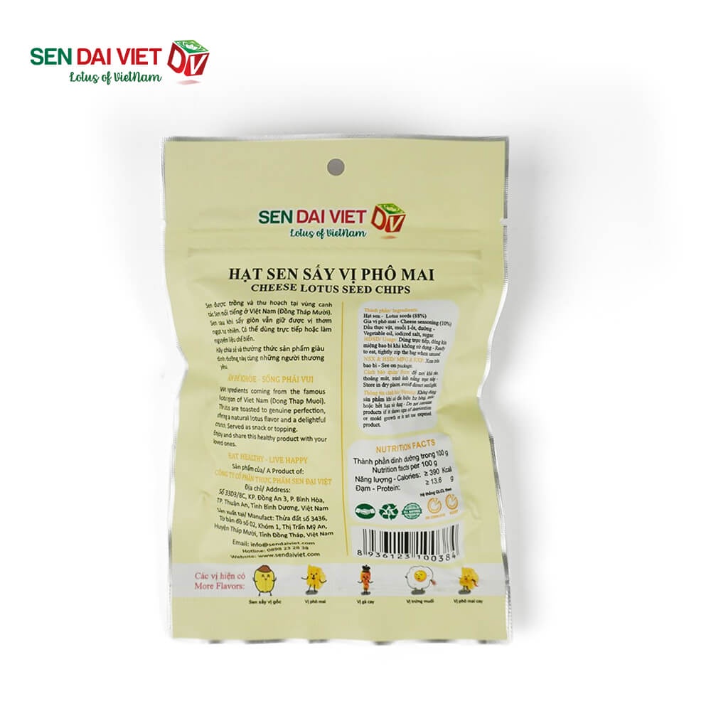 [Thùng 32 Gói]Hạt Sen Sấy Vị Phô Mai-Hạt Sen Thơm Bùi,Phô Mai Béo Ngây-Sen Đại Việt-Gói 25g-Date Mới Nhất.