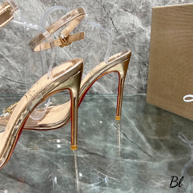 Giày sandal cao gót lbt mica mặt trời fullbox túi giấy