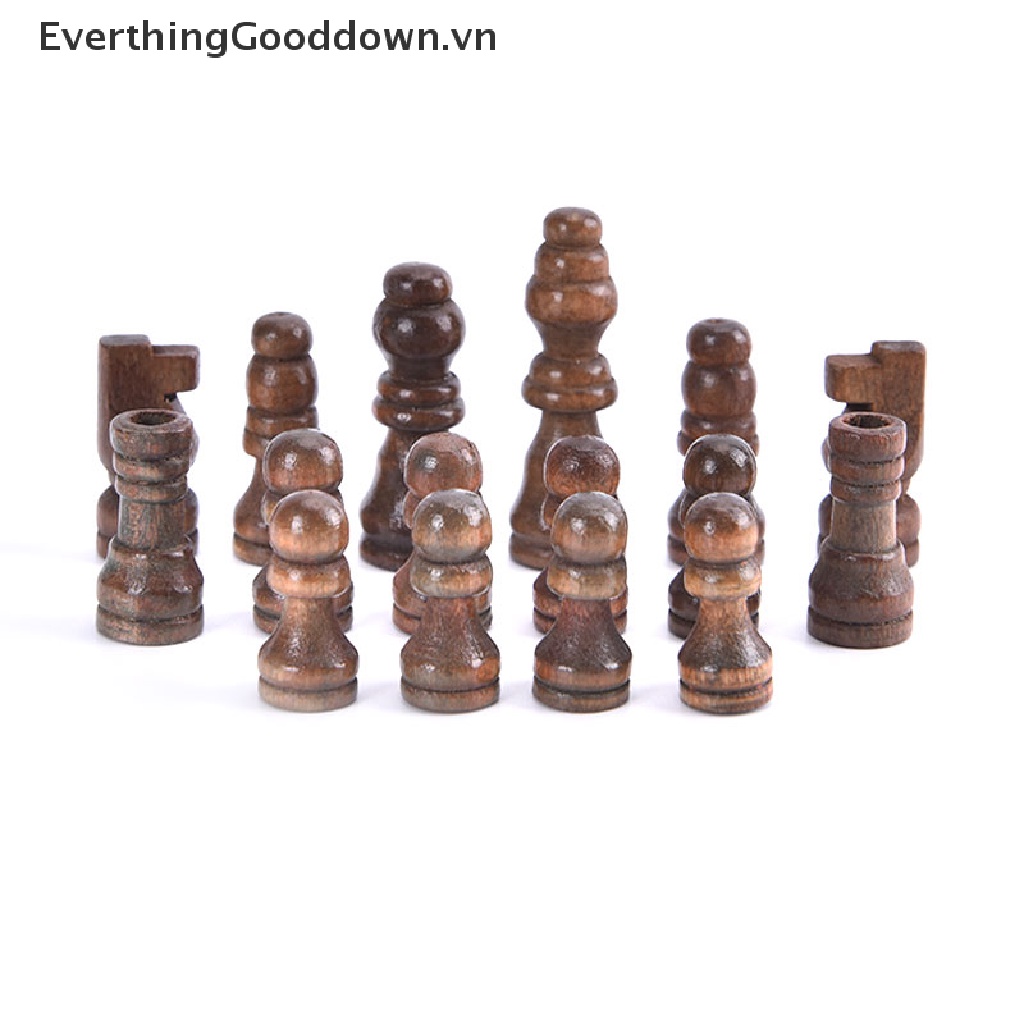 Everthinggooddown Bộ Cờ Vua Bằng Gỗ Gồm 32 Quân Cờ