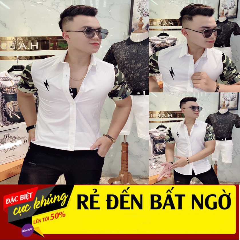 Áo sơ mi nam tay TAY NGẮN  họa tiết cao cấp siêu hot SHOP MR VAN